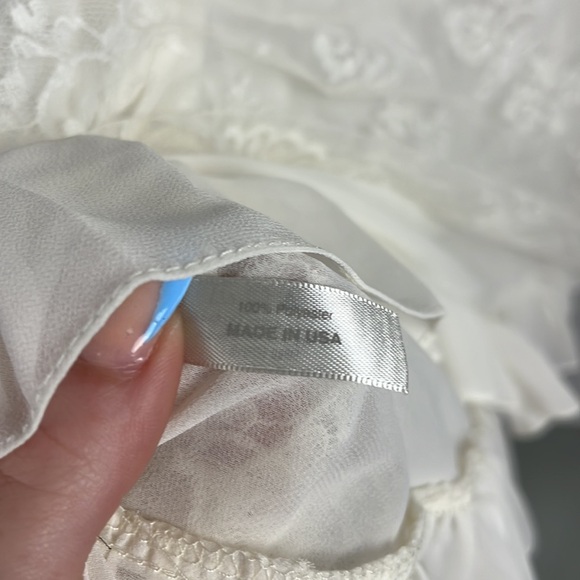 Flora White lace slip. Size M - Picture 6 of 6